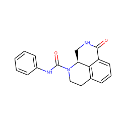 O=C1NC[C@H]2c3c(cccc31)CCN2C(=O)Nc1ccccc1 ZINC000045357181