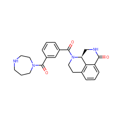 O=C1NC[C@H]2c3c(cccc31)CCN2C(=O)c1cccc(C(=O)N2CCCNCC2)c1 ZINC000045350039