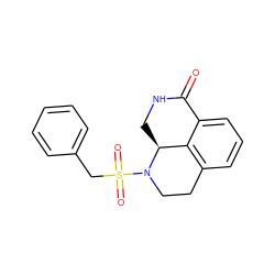 O=C1NC[C@H]2c3c(cccc31)CCN2S(=O)(=O)Cc1ccccc1 ZINC000043178836