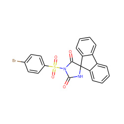 O=C1NC2(C(=O)N1S(=O)(=O)c1ccc(Br)cc1)c1ccccc1-c1ccccc12 ZINC000299852798