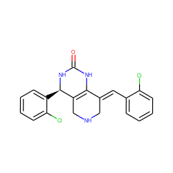 O=C1NC2=C(CNC/C2=C\c2ccccc2Cl)[C@@H](c2ccccc2Cl)N1 ZINC000096270602