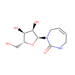 O=C1NCC=CCN1[C@H]1O[C@H](CO)[C@@H](O)[C@H]1O ZINC000001572884