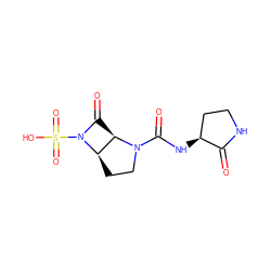 O=C1NCC[C@@H]1NC(=O)N1CC[C@@H]2[C@H]1C(=O)N2S(=O)(=O)O ZINC000013781307