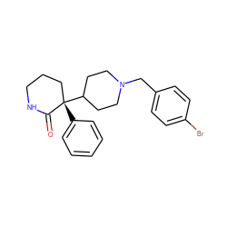 O=C1NCCC[C@]1(c1ccccc1)C1CCN(Cc2ccc(Br)cc2)CC1 ZINC000040973150