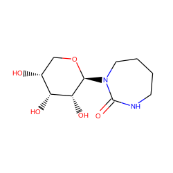 O=C1NCCCCN1[C@@H]1OC[C@@H](O)[C@@H](O)[C@H]1O ZINC000034804639