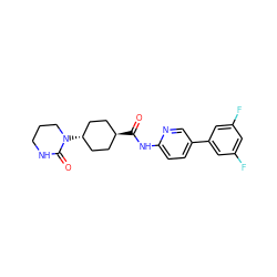 O=C1NCCCN1[C@H]1CC[C@H](C(=O)Nc2ccc(-c3cc(F)cc(F)c3)cn2)CC1 ZINC000113698416