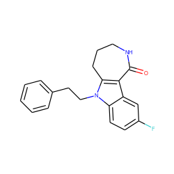 O=C1NCCCc2c1c1cc(F)ccc1n2CCc1ccccc1 ZINC001772605947