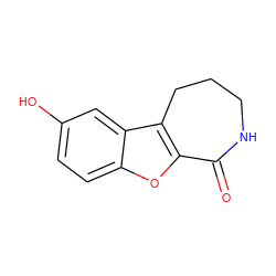 O=C1NCCCc2c1oc1ccc(O)cc21 ZINC000000210586