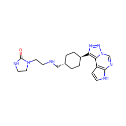 O=C1NCCN1CCNC[C@H]1CC[C@H](c2nnn3cnc4[nH]ccc4c23)CC1 ZINC001772649968