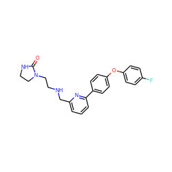 O=C1NCCN1CCNCc1cccc(-c2ccc(Oc3ccc(F)cc3)cc2)n1 ZINC000114592180