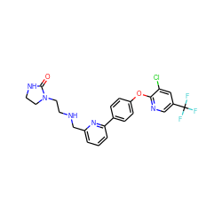 O=C1NCCN1CCNCc1cccc(-c2ccc(Oc3ncc(C(F)(F)F)cc3Cl)cc2)n1 ZINC000114592406