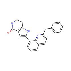 O=C1NCCc2[nH]c(-c3cccc4ccc(Cc5ccccc5)nc34)cc21 ZINC000222350904