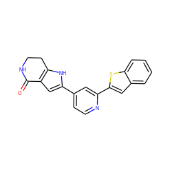 O=C1NCCc2[nH]c(-c3ccnc(-c4cc5ccccc5s4)c3)cc21 ZINC000028645433