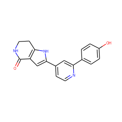 O=C1NCCc2[nH]c(-c3ccnc(-c4ccc(O)cc4)c3)cc21 ZINC000028645450