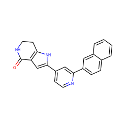 O=C1NCCc2[nH]c(-c3ccnc(-c4ccc5ccccc5c4)c3)cc21 ZINC000028645428