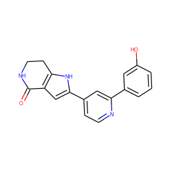 O=C1NCCc2[nH]c(-c3ccnc(-c4cccc(O)c4)c3)cc21 ZINC000028645445