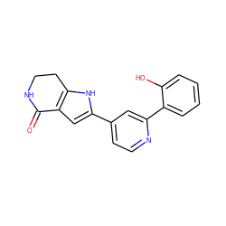 O=C1NCCc2[nH]c(-c3ccnc(-c4ccccc4O)c3)cc21 ZINC000028645443