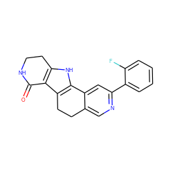 O=C1NCCc2[nH]c3c(c21)CCc1cnc(-c2ccccc2F)cc1-3 ZINC000072108987