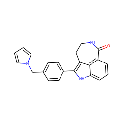 O=C1NCCc2c(-c3ccc(Cn4cccc4)cc3)[nH]c3cccc1c23 ZINC000027554013