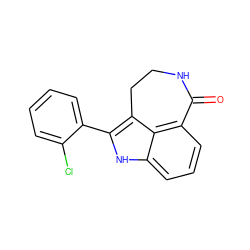 O=C1NCCc2c(-c3ccccc3Cl)[nH]c3cccc1c23 ZINC000013491944