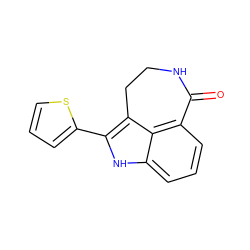 O=C1NCCc2c(-c3cccs3)[nH]c3cccc1c23 ZINC000013491960