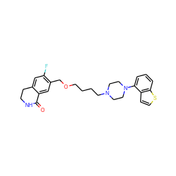 O=C1NCCc2cc(F)c(COCCCCN3CCN(c4cccc5sccc45)CC3)cc21 ZINC001772592658