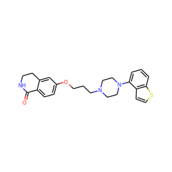 O=C1NCCc2cc(OCCCN3CCN(c4cccc5sccc45)CC3)ccc21 ZINC000115095068