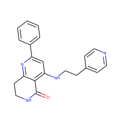 O=C1NCCc2nc(-c3ccccc3)cc(NCCc3ccncc3)c21 ZINC000116989650