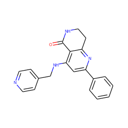 O=C1NCCc2nc(-c3ccccc3)cc(NCc3ccncc3)c21 ZINC000116989644