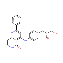 O=C1NCCc2nc(-c3ccccc3)cc(Nc3ccc(C[C@@H](O)CO)cc3)c21 ZINC000116991600