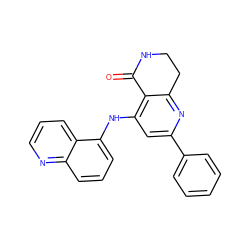 O=C1NCCc2nc(-c3ccccc3)cc(Nc3cccc4ncccc34)c21 ZINC000116991082