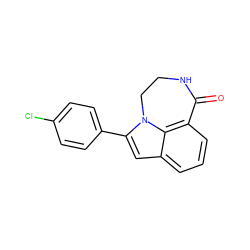 O=C1NCCn2c(-c3ccc(Cl)cc3)cc3cccc1c32 ZINC000003832201