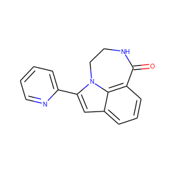 O=C1NCCn2c(-c3ccccn3)cc3cccc1c32 ZINC000013584529