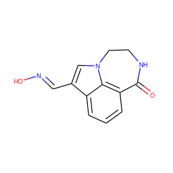 O=C1NCCn2cc(/C=N/O)c3cccc1c32 ZINC000003832185