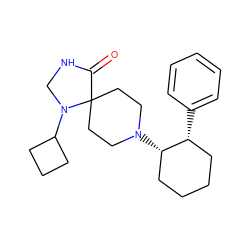 O=C1NCN(C2CCC2)C12CCN([C@H]1CCCC[C@H]1c1ccccc1)CC2 ZINC000028563840