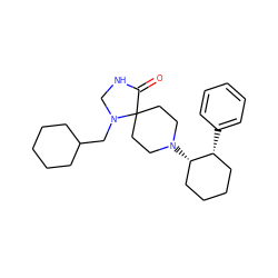 O=C1NCN(CC2CCCCC2)C12CCN([C@H]1CCCC[C@H]1c1ccccc1)CC2 ZINC000028567812