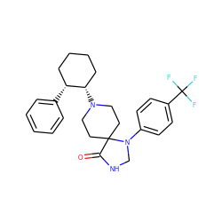 O=C1NCN(c2ccc(C(F)(F)F)cc2)C12CCN([C@H]1CCCC[C@H]1c1ccccc1)CC2 ZINC000028564100