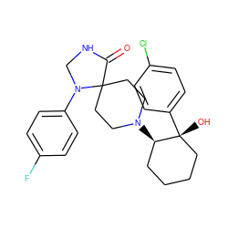 O=C1NCN(c2ccc(F)cc2)C12CCN([C@@H]1CCCC[C@@]1(O)c1ccc(Cl)cc1)CC2 ZINC000028564051