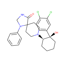 O=C1NCN(c2ccccc2)C12CCN([C@@H]1CCCC[C@@]1(O)c1ccc(Cl)c(Cl)c1)CC2 ZINC000028564035