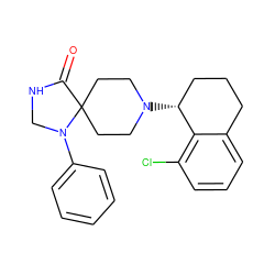 O=C1NCN(c2ccccc2)C12CCN([C@@H]1CCCc3cccc(Cl)c31)CC2 ZINC000028886309