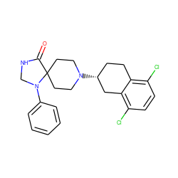 O=C1NCN(c2ccccc2)C12CCN([C@@H]1CCc3c(Cl)ccc(Cl)c3C1)CC2 ZINC000003828672