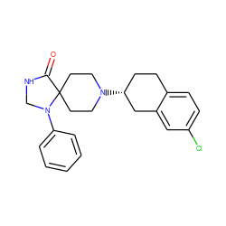 O=C1NCN(c2ccccc2)C12CCN([C@@H]1CCc3ccc(Cl)cc3C1)CC2 ZINC000013806838