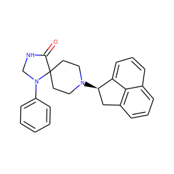 O=C1NCN(c2ccccc2)C12CCN([C@@H]1Cc3cccc4cccc1c34)CC2 ZINC000013806898