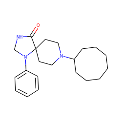 O=C1NCN(c2ccccc2)C12CCN(C1CCCCCCC1)CC2 ZINC000027901739