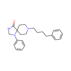 O=C1NCN(c2ccccc2)C12CCN(CCCCc1ccccc1)CC2 ZINC000013832620