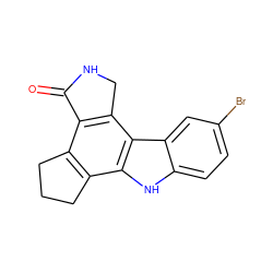 O=C1NCc2c1c1c(c3[nH]c4ccc(Br)cc4c23)CCC1 ZINC000028570054