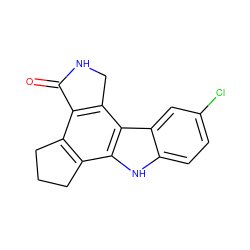 O=C1NCc2c1c1c(c3[nH]c4ccc(Cl)cc4c23)CCC1 ZINC000028569878