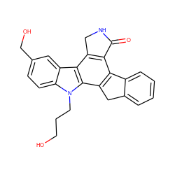 O=C1NCc2c1c1c(c3c2c2cc(CO)ccc2n3CCCO)Cc2ccccc2-1 ZINC000013530083