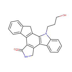 O=C1NCc2c1c1c(c3c2c2ccccc2n3CCCO)Cc2ccccc2-1 ZINC000013530059