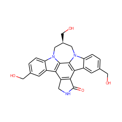 O=C1NCc2c1c1c3cc(CO)ccc3n3c1c1c2c2cc(CO)ccc2n1C[C@@H](CO)C3 ZINC000028819557